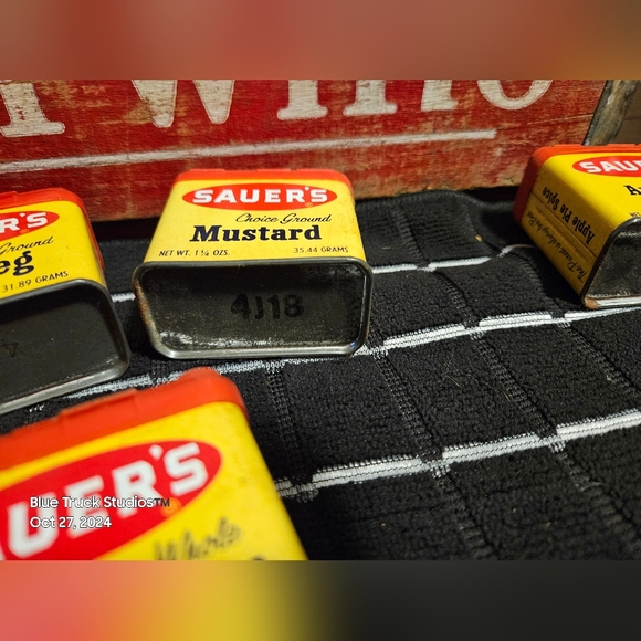 Sauers Sauer's Spices Metal Tins Vintage - Picture 5 of 17